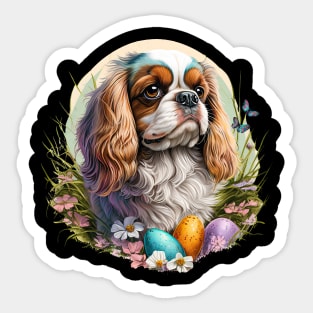 King Spaniel happy easter day Sticker